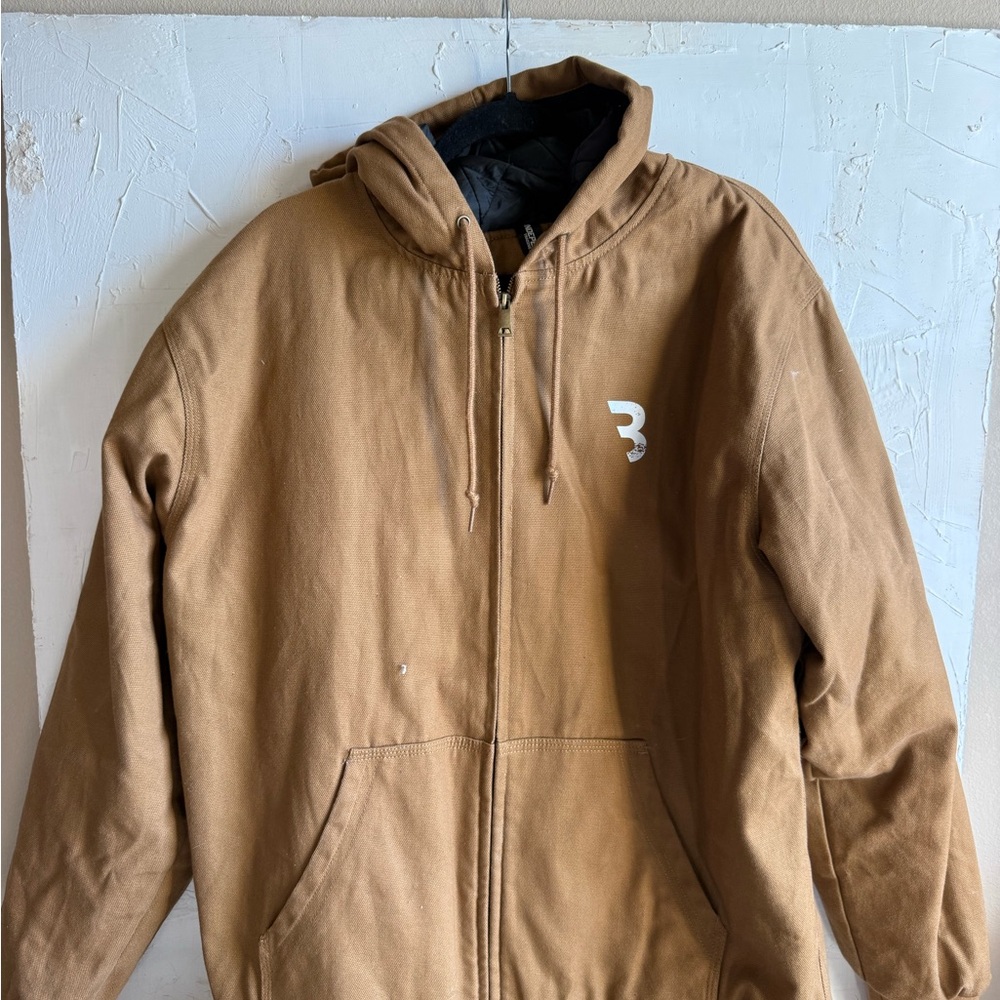 C Bum Brown Hooded Zip-Up Jacket